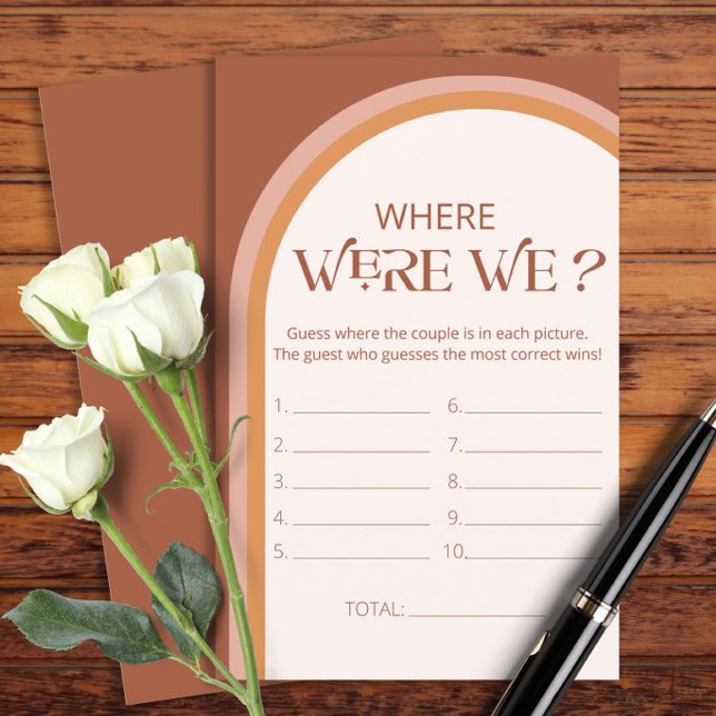 テラコッタアーチゲームどこにいた我々ブライダルシャワー (クリエイターアップロード済み)