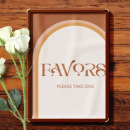 テラコッタアーチタイポグラフィの好意を取って ポスター