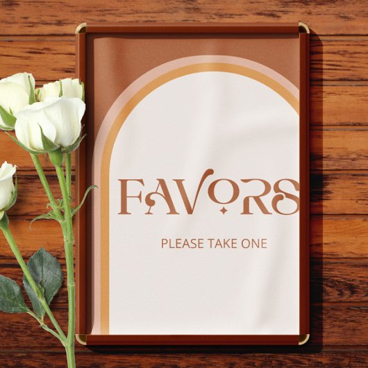 テラコッタアーチタイポグラフィの好意を取って ポスター