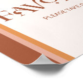 テラコッタアーチタイポグラフィの好意を取って ポスター (角)