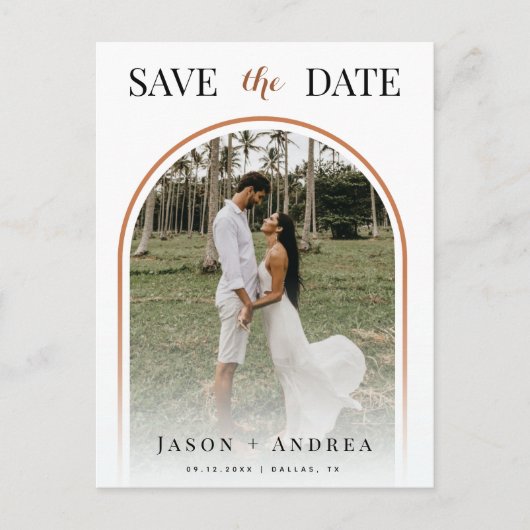 テラコッタアーチトロピカルフォト秋保存日 ポストカード (正面)