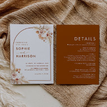 テラコッタアーチパンパスグラスオールインワン結婚ズ