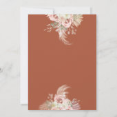 テラコッタアーチパンパスグラスファースト聖餐式 招待状 (裏面)