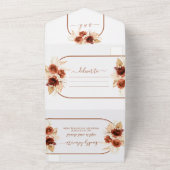 テラコッタアーチパンパスグラス結婚フローラ オールインワン招待状 (外側)