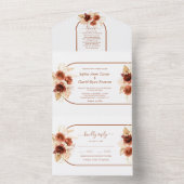 テラコッタアーチパンパスグラス結婚フローラ オールインワン招待状 (内側)