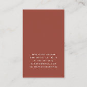 テラコッタアーチビジネスネックレスディスプレイカード 名刺 (裏面)