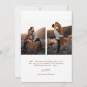 テラコッタアーチフォトスクリプトタイポグラフィクリスマス シーズンカード (裏面)