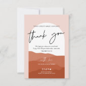テラコッタアーチボヘミアンミニマルロゴビジネス サンキューカード (正面)