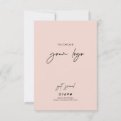 テラコッタアーチボヘミアンミニマルロゴビジネス サンキューカード (裏面)