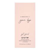 テラコッタアーチボヘミアンロゴ爪、 ネイルサロンスパメニュー ラックカード (裏面)