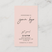 テラコッタアーチボヘミアンロゴ爪、 ネイルサロンスパVIP ロイヤリティカード (裏面)