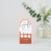 テラコッタアーチボヘミアンロゴ爪、 ネイルサロンスパVIP ロイヤリティカード (スタンド正面)