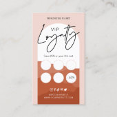 テラコッタアーチボヘミアンロゴ爪、 ネイルサロンスパVIP ロイヤリティカード (正面)