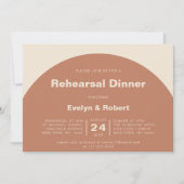 テラコッタアーチミニマリストリハーサルディナー 招待状 (正面)