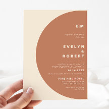 テラコッタアーチミニマルイニシャル結婚ズ