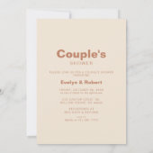 テラコッタアーチ写真ミニマリストカップルのシャワー 招待状 (裏面)