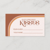 テラコッタアーチ推測する何人のキスブライダルゲーム エンクロージャーカード (正面)