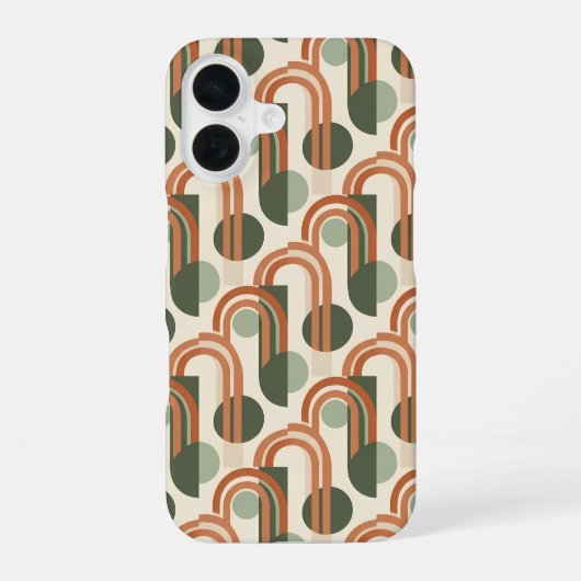 テラコッタアーチ柄のスマホケース iPhone 16ケース (裏面)