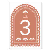 テラコッタアーチ秋結婚のテーブル番号 テーブルナンバー (正面)