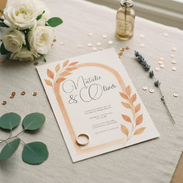 テラコッタアーチ紅葉結婚式招待状 招待状