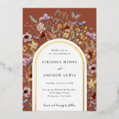 テラコッタアーチ結婚式招待状フォイル招待状 箔招待状 (正面)