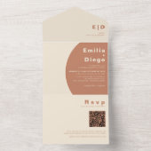 テラコッタアーフォーマルチボダ結婚ズ オールインワン招待状 (内側)