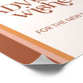 テラコッタアーモダンチタイポグラフィアドバイス&ウィッシュ ポスター (角)