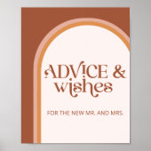 テラコッタアーモダンチタイポグラフィアドバイス&ウィッシュ ポスター (正面)