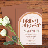 テラコッタアーモダンチタイポグラフィブライダルシャワー 招待状