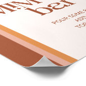 テラコッタアーモダンチタイポグラフィミモサバー ポスター (角)