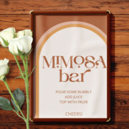 テラコッタアーモダンチタイポグラフィミモサバー ポスター