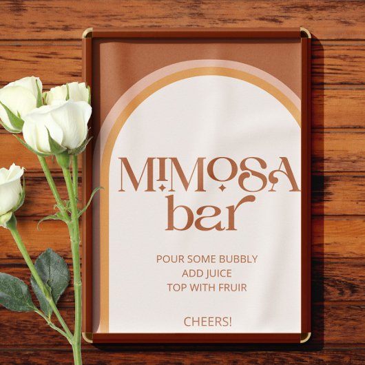 テラコッタアーモダンチタイポグラフィミモサバー ポスター