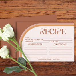 テラコッタアーモダンチタイポグラフィレシピカード