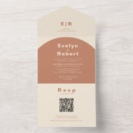 テラコッタアー結婚チズ オールインワン招待状