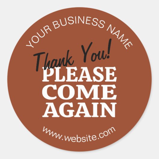 テラコッタインスパイアヴィンテージサンキュー ラウンドシール (正面)