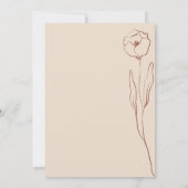 テラコッタインディフラワーデイジーベビーシャワー 招待状 (裏面)