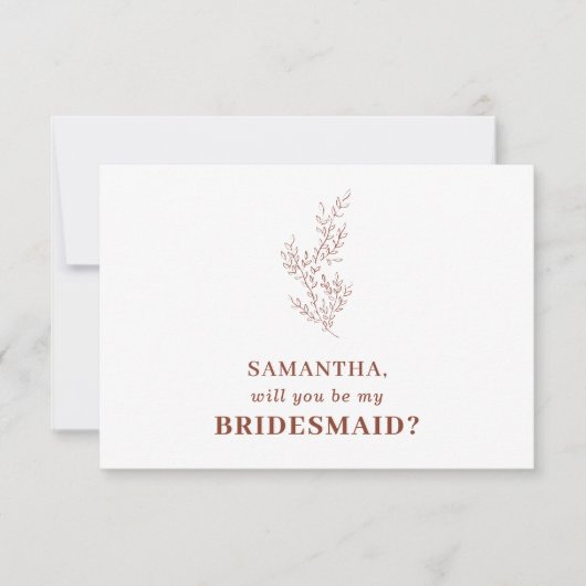 テラコッタインディ秋のフローラ保存する日付の招待 招待状 (正面)