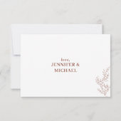 テラコッタインディ秋のフローラ保存する日付の招待 招待状 (裏面)