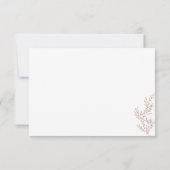 テラコッタインディ秋のフローラ日付を保存 招待状 (裏面)