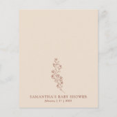 テラコッタインディ素朴バジェットベビーシャワー チラシ (裏面)