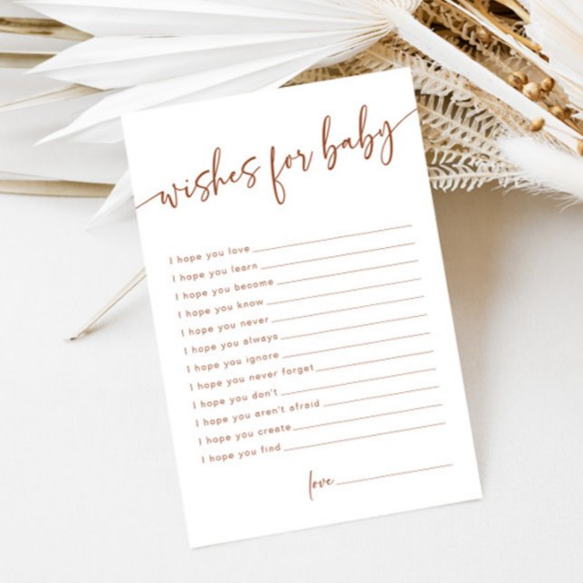 テラコッタウィッシュベビーモダンアドバイスカード (クリエイターアップロード済み)