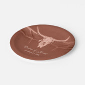 テラコッタウェスタン素朴カウズスカル ペーパープレート (アングル)