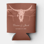 テラコッタウェスタン素朴カウズスカル 缶クーラー (正面)