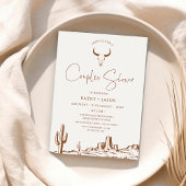 テラコッタウェスタン素朴カップルのシャワーブライダル 招待状