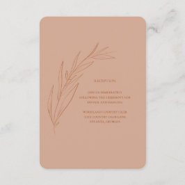 テラコッタウェディングレセプションエンクロージャカード エンクロージャーカード