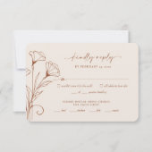 テラコッタウェディングRSVP返信カード (正面)