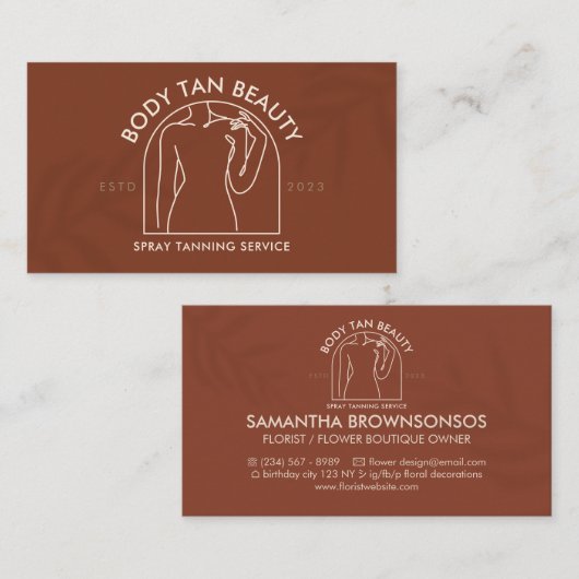 テラコッタウエスト体スカルプトフィットネスランジェリー 名刺 (正面/裏面)