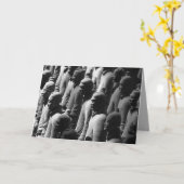 テラコッタウォリアーズ西安中国旅行写真 カード (黄色い花)