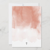 テラコッタウォーターカラーデザートクロスボーイバプテスマ 招待状 (裏面)