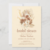 テラコッタウォーターカラーフローラボホブライダルシャワー 招待状 (正面)